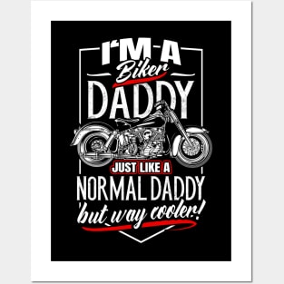 Cool Biker Dad Motorcyclist Posters and Art